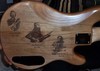 Bass guitar engraved