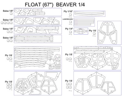Kit de Flotteurs 67" (Beaver 1/4)