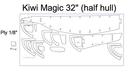 Kiwi Magic (32") - Demi coque