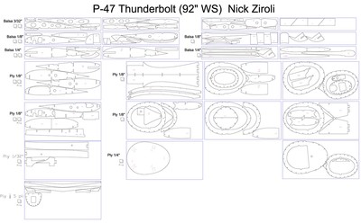 Republic P-47 Thunderbolt-Plan-Ziroli